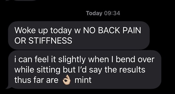 personal training client feeling good