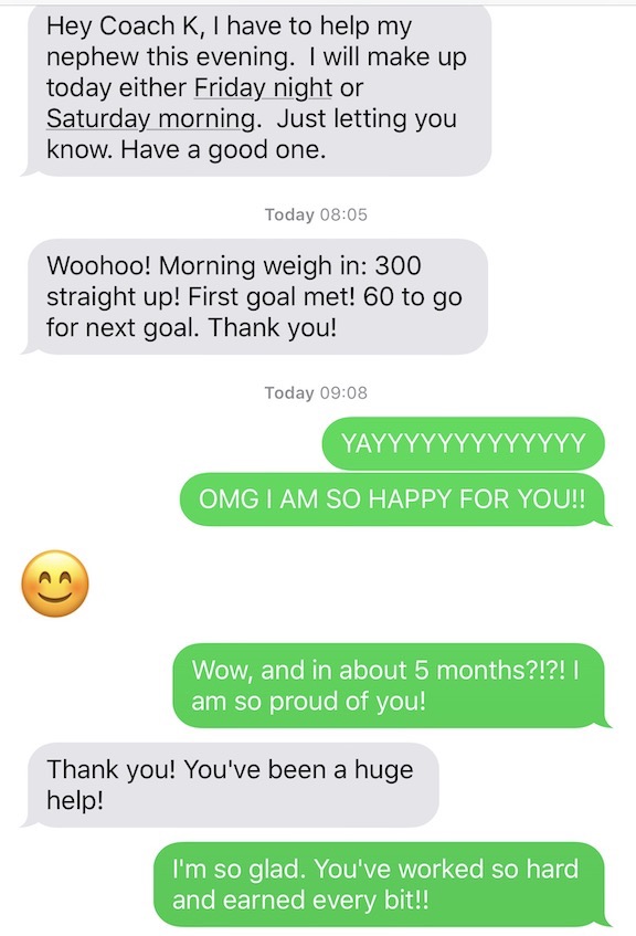 personal training Austin client
